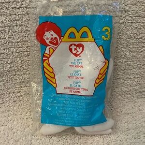 Mini beanie baby flip the cat